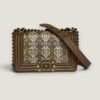 Chanel small quilted metallic lambskin interwoven CC Boy flap bag