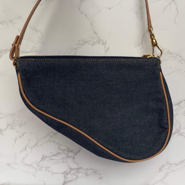 Christian Dior denim saddle pochette Y2K vintage Christian Dior denim saddle pochette Y2K vintage