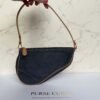 Christian Dior denim saddle pochette pre owned voorkant Christian Dior denim saddle pochette pre owned voorkant