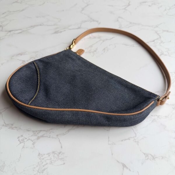 Dior vintage denim saddle pochette Dior vintage denim saddle pochette
