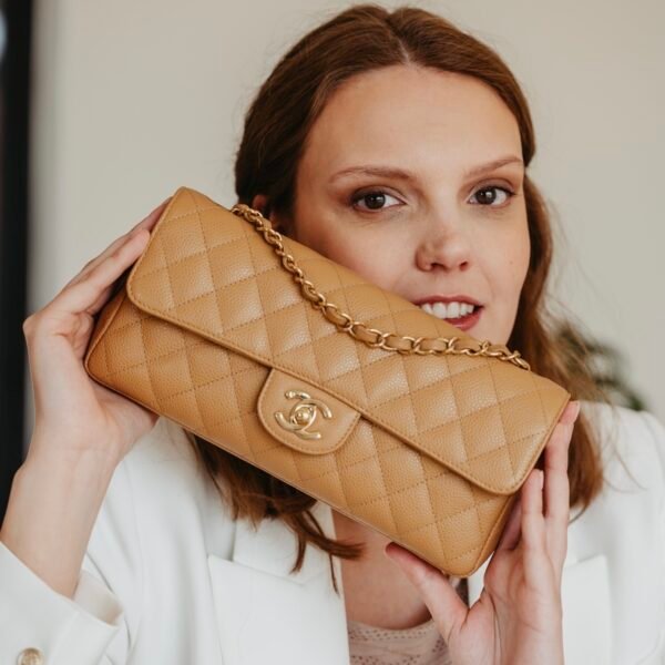 Purse Curse Full set Chanel East West flap beige caviar Purse Curse Full set Chanel East West flap beige caviar