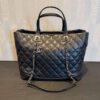 Tweedehands Chanel shopping tote groot model leren quilting zwart