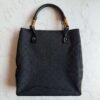 Vintage Gucci GG supreme canvas bamboo tote zwart