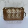 achterkant Chanel small quilted metallic lambskin interwoven CC Boy flap bag