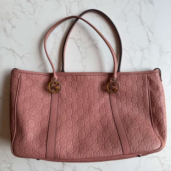 roze Gucci handtas tweedehands