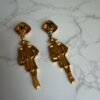Chanel Mademoiselle Gold Clip Earrings Golden Chanel Mademoiselle Gold Clip Earrings Golden