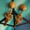 Chanel mademoisselle Gabrielle clip on oorbellen 24k verguld Chanel mademoisselle Gabrielle clip on oorbellen 24k verguld