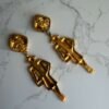 Unieke vintage Chanel oorbellen 24k goldplated Unieke vintage Chanel oorbellen 24k goldplated