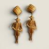 Vintage Gabrielle Chanel doll oorbellen 24k verguld Vintage Gabrielle Chanel doll oorbellen 24k verguld