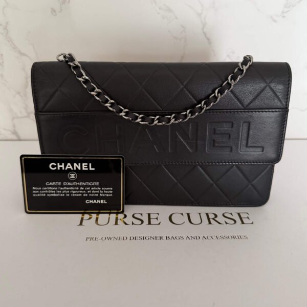 Chanel 2005-2006 wallet on chain zwart leer