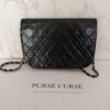 Chanel Half Moon tas zwart matelassé