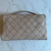 Chanel beige quilted flap bag jumbo model