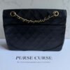 Chanel flap bag zwart lamsleer vintage jaren 80 goud chain