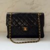 Chanel jumbo double sided flap bag zwart lamsleer Chanel jumbo double sided flap bag zwart lamsleer