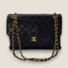 Chanel Jumbo double sided flap bag zwart lamsleer Chanel Jumbo double sided flap bag zwart lamsleer