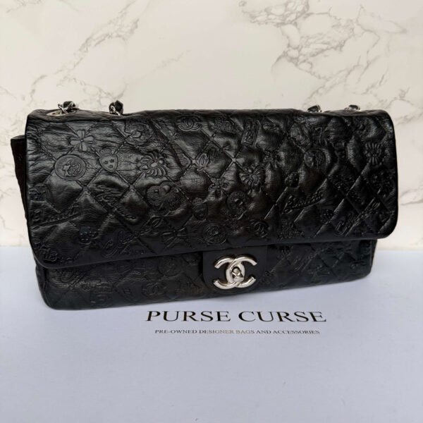 Chanel jumbo lucky symbols leerstructuur close up