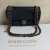 Chanel small navy Chanel flap bag chevron