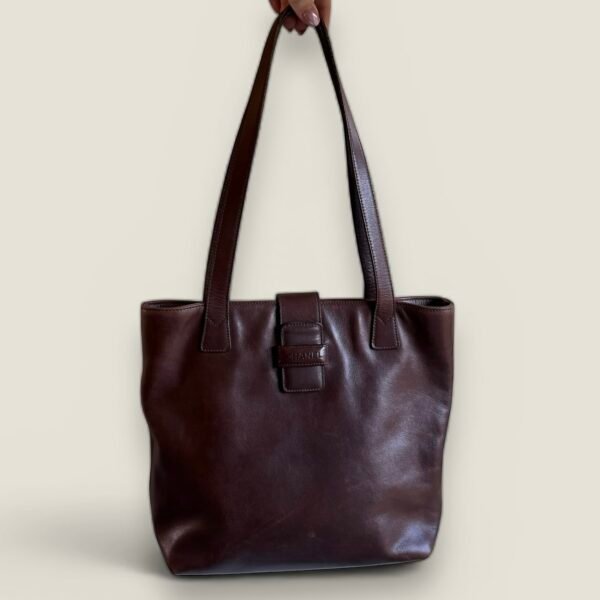 Chanel vintage bruine lambskin tote