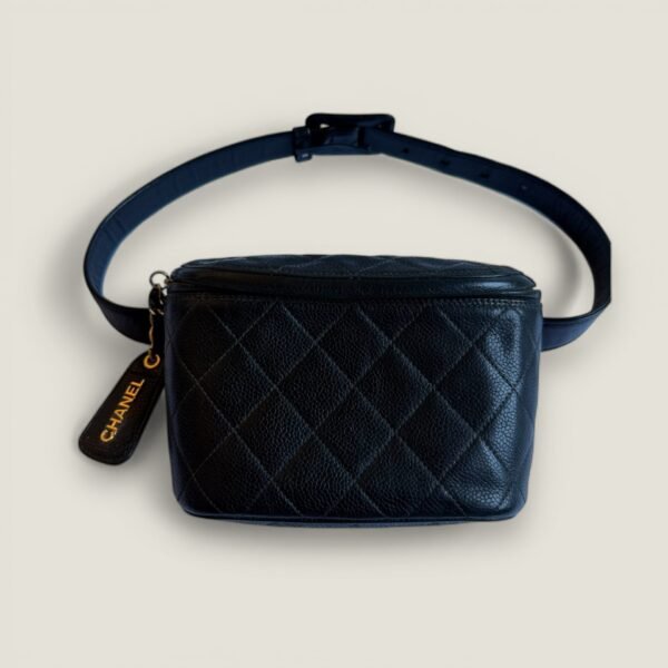 Chanel vintage caviar leer heuptasje