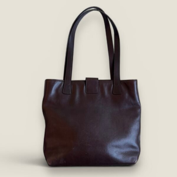 Chanel vintage tote van bruin lambskin leer