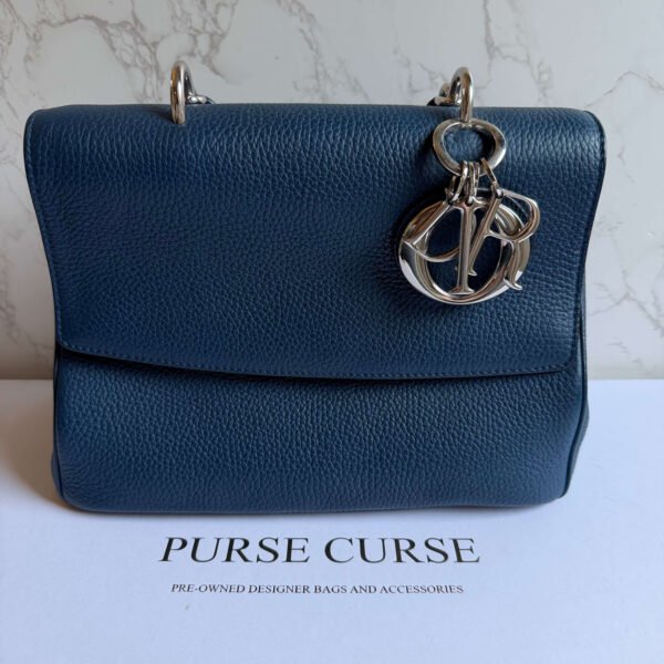 Christian Dior Be Dior blue leather handbag