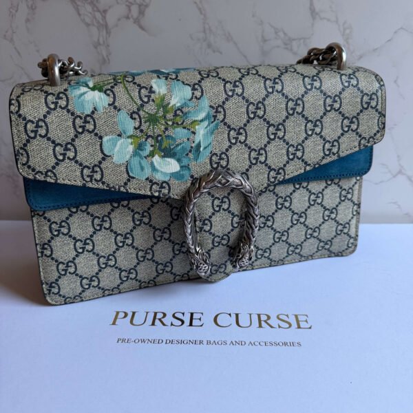 Gucci Dionysus bloemen blauw tas