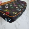 Louis Vuitton multicolor pochette accessoires black canvas detail