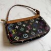 Louis Vuitton multicolor pochette accessoires black murakami
