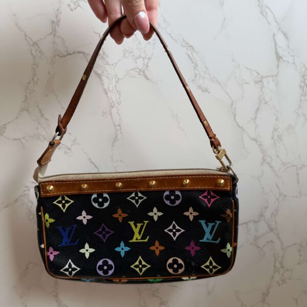 Louis Vuitton pochette accessoires multicolor zwart vintage y2k