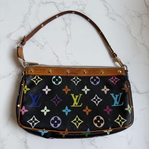 Louis Vuitton pochette accessoires zwart multicolor tas