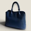 Prada saffiano cuir blauwe luxe handtas