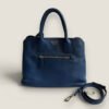 Prada saffiano cuir open promenade satchel blauw
