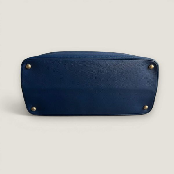 Prada saffiano cuir pre owned blue handbag