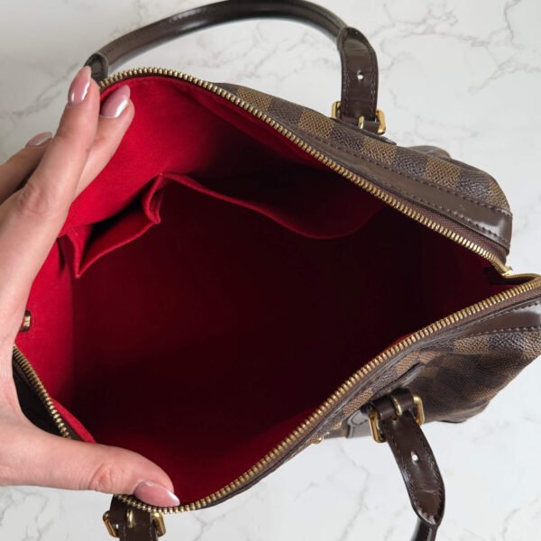 authentieke Louis Vuitton Berkeley damier ebene binnenkant rood interieur