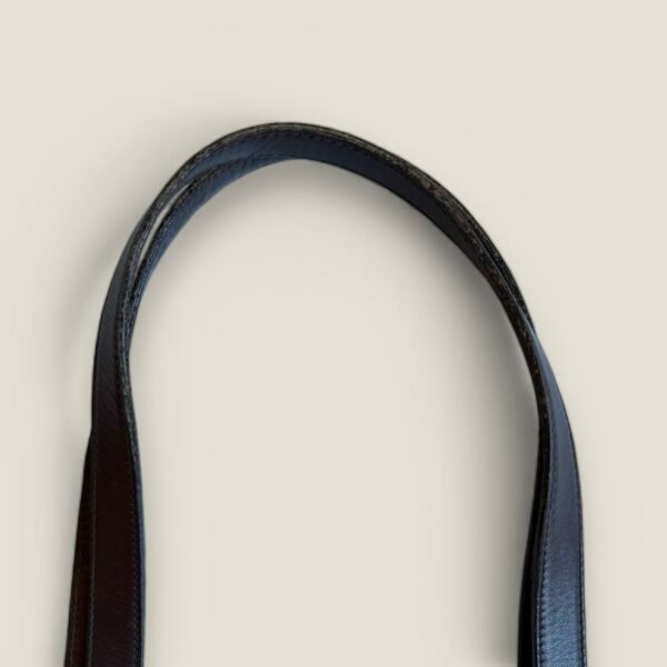 vintage Chanel bruine lambskin tote handvat detail