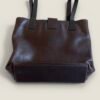 vintage Chanel bruine lambskin tote pre owned designer tas